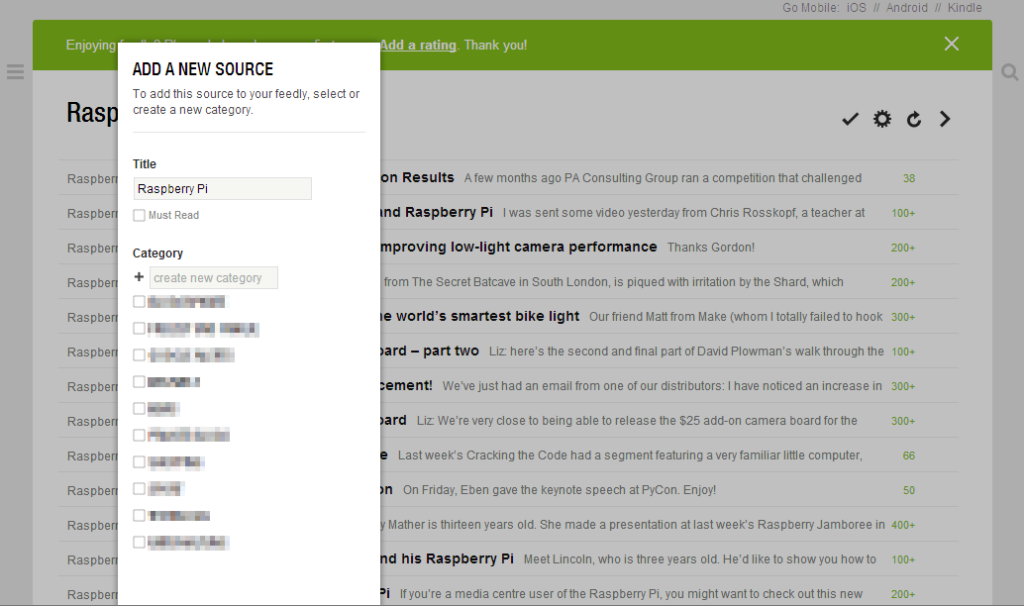 RSS-Feed in feedly abonnieren